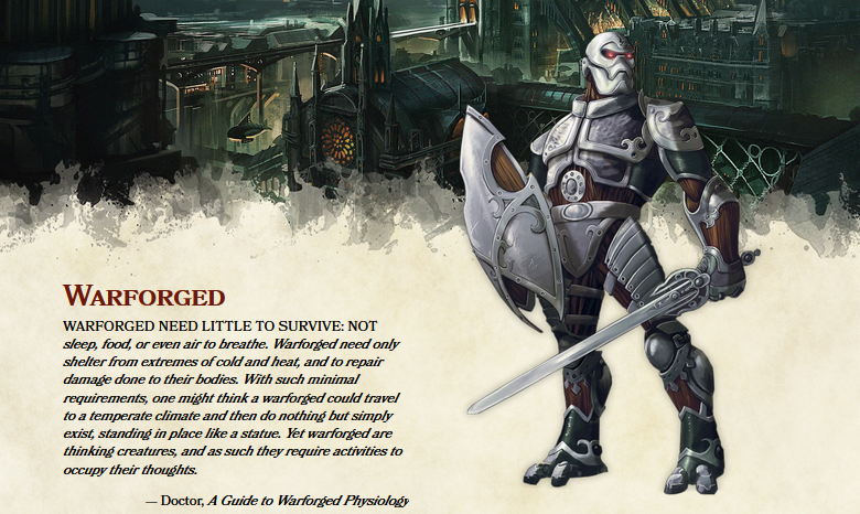 Image of 'DnD 5e - Make-A-Warforged' Project